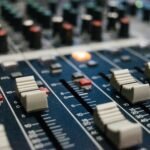 selective focus photo of DJ mixer